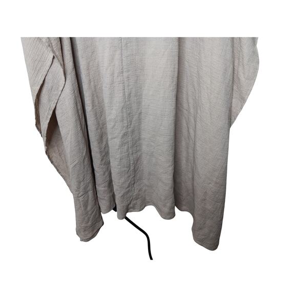 New Easel Kaftan Dress Small Beige Oversized Boho Cotton Tie Front Lounge - Picture 8 of 13